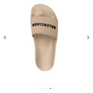 Balenciaga Pool Slide . 39 Tan with Black
